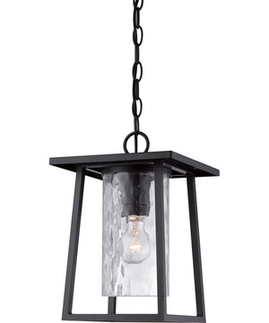 Lodge Large 1-light Outdoor Pendant Light Mystic Black