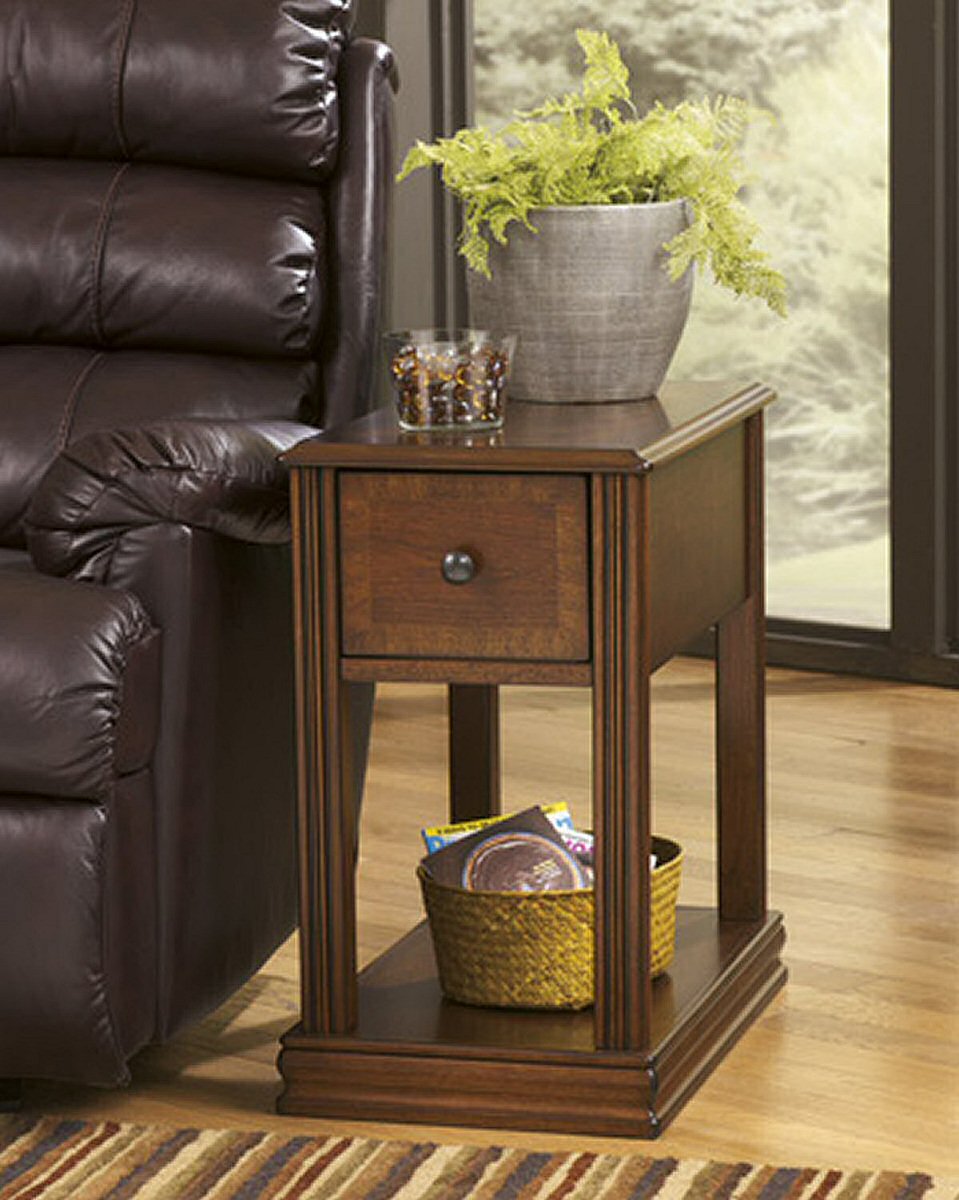 23"H Breegin Chair Side End Table Brown