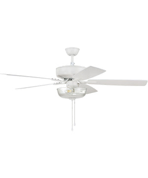 Pro Plus 101 Clear Bowl Light Kit 2-Light A - series Ceiling Fan (Blades Included) White