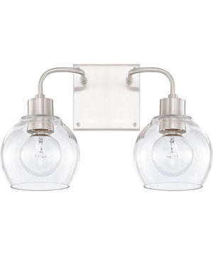 Tanner 2-Light Vanity In Brushed Nickel
