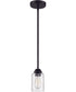 Chicago 1-Light Mini Pendant Flat Black