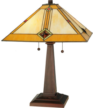 22"H Diamond Mission Table Lamp