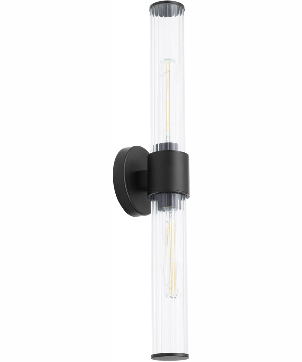 Fuze 2-light Wall Mount Light Fixture Textured Black