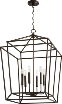 21"W Monument 6-light Entry Foyer Hall Chandelier Oiled Bronze