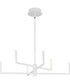 Pivot LED 6-Light Modern Style Chandelier with Downlight Satin White