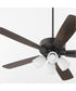 52" Ovation 4-light LED Ceiling Fan Matte Black