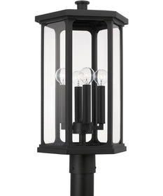 Walton 4-Light Outdoor Post-Lantern Rain or Shine - Black