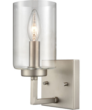 West End 6-Light Wall Sconce Brushed Nickel/Clear Glass