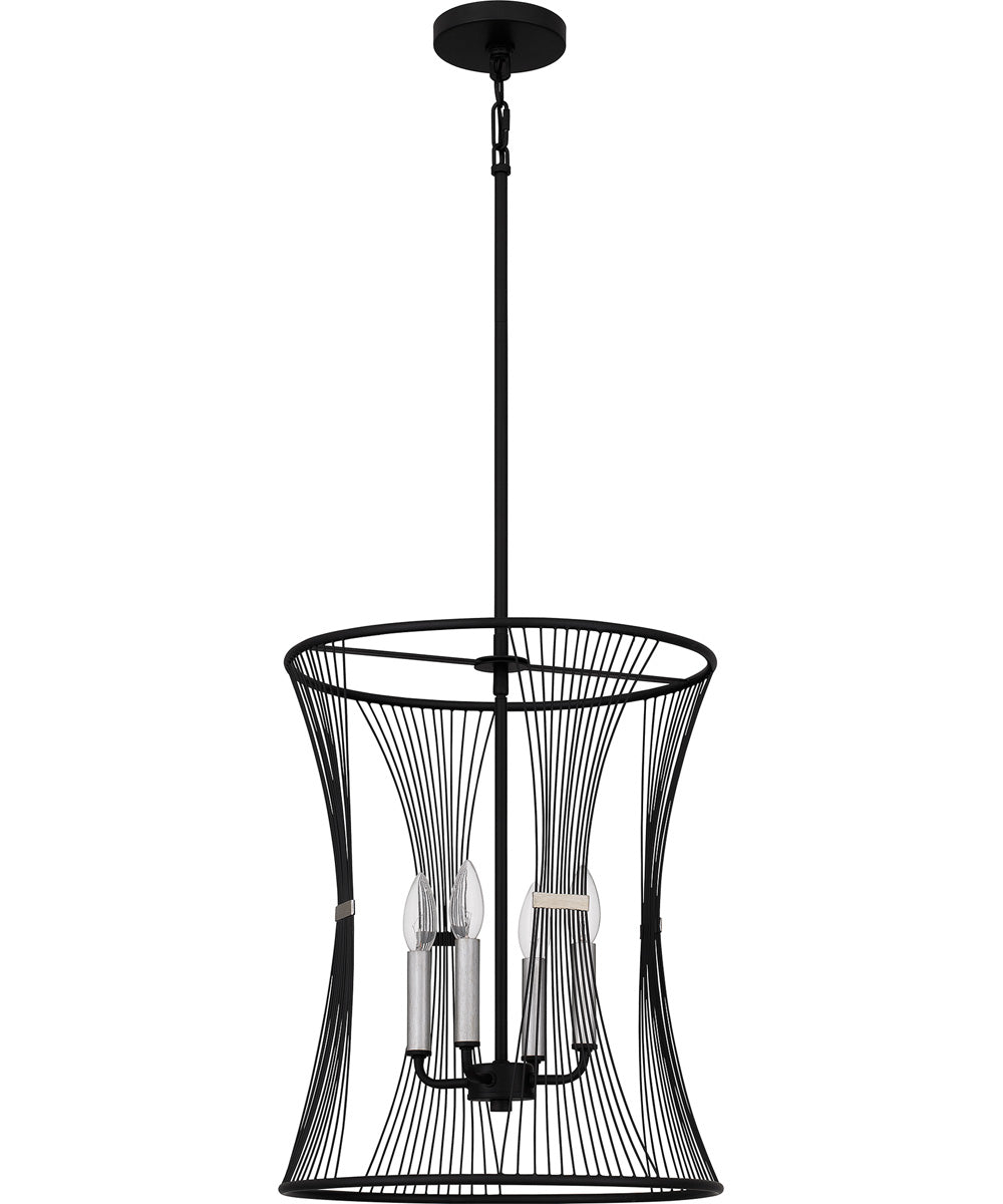Leiland Large 4-light Pendant Matte Black