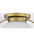 Lakeshore 1-Light Close-to-Ceiling Natural Brass