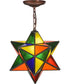 12"W Multi-Colored Moravian Star Pendant Light