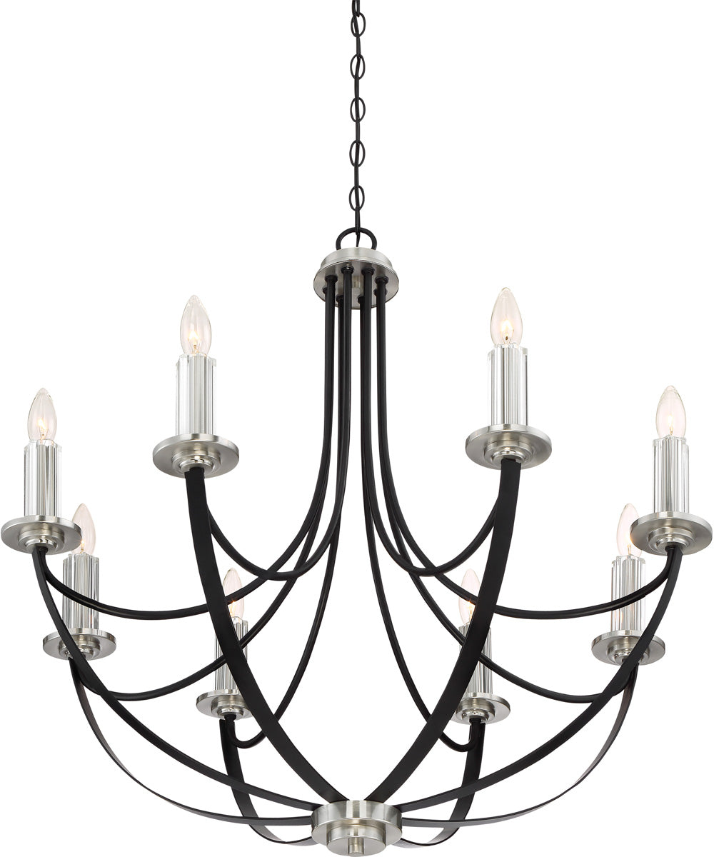 Alana 8-light Chandelier Mystic Black
