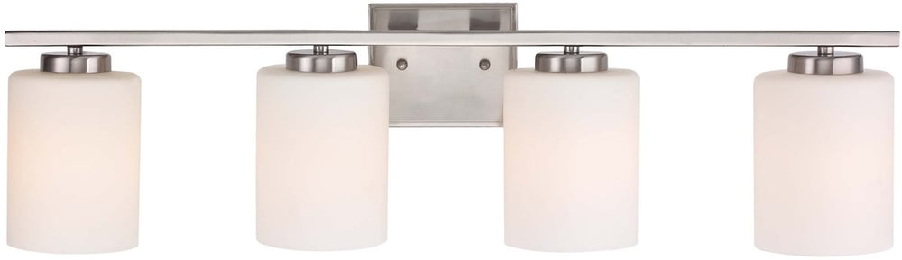 29"w Chloe 4-Light Bath Fixture Satin Nickel