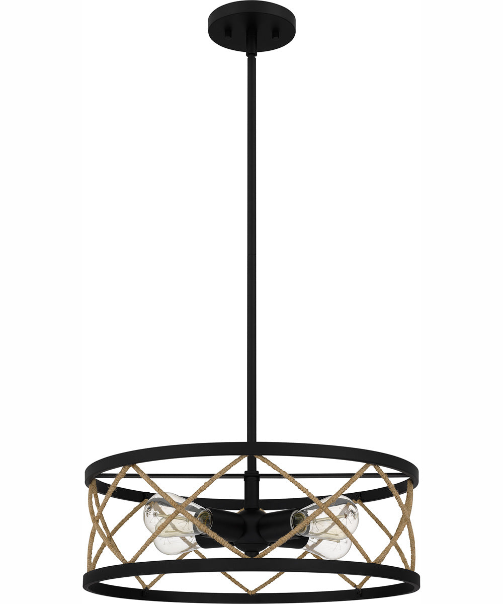 Quoizel Pendant Large 4-light Pendant Matte Black