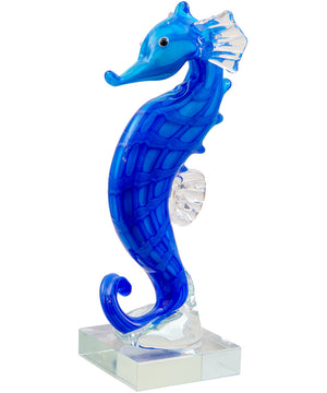 Pisces Seahorse Handcrafted Art Glass Figurine