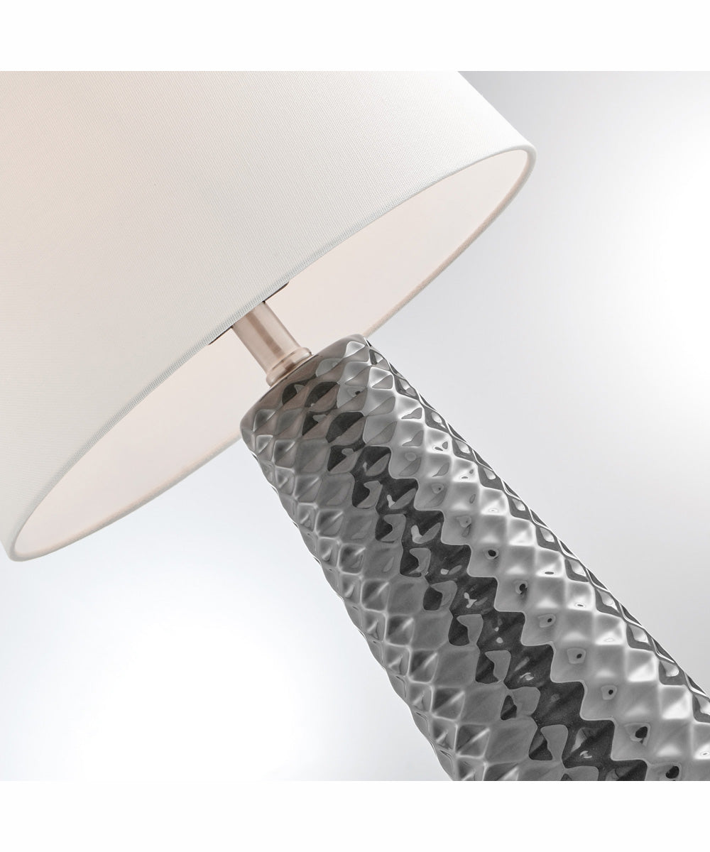 Muriel 2-Light 2 Pack-Table Lamp Grey Ceramichrome/ White Linen