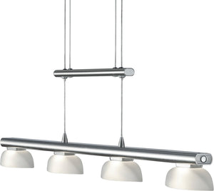 35"W Senator LED Pendant Nickel-Matte