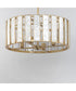 Miramar 4-Light Pendant Capiz / Natural Aged Brass