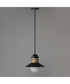 Admiralty 1-Light Outdoor Pendant Black / Antique Brass