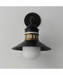 Admiralty 1-Light Outdoor Wall Sconce Black / Antique Brass
