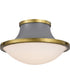 Lafayette 3-Light Close-to-Ceiling Matte Gray