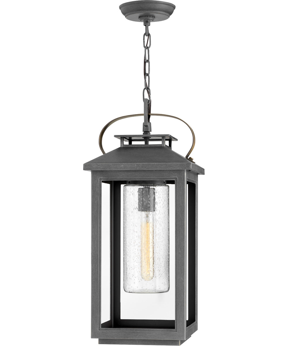 Atwater Coastal Elements  1-Light Medium Outdoor Hanging Lantern in Ash Bronze
