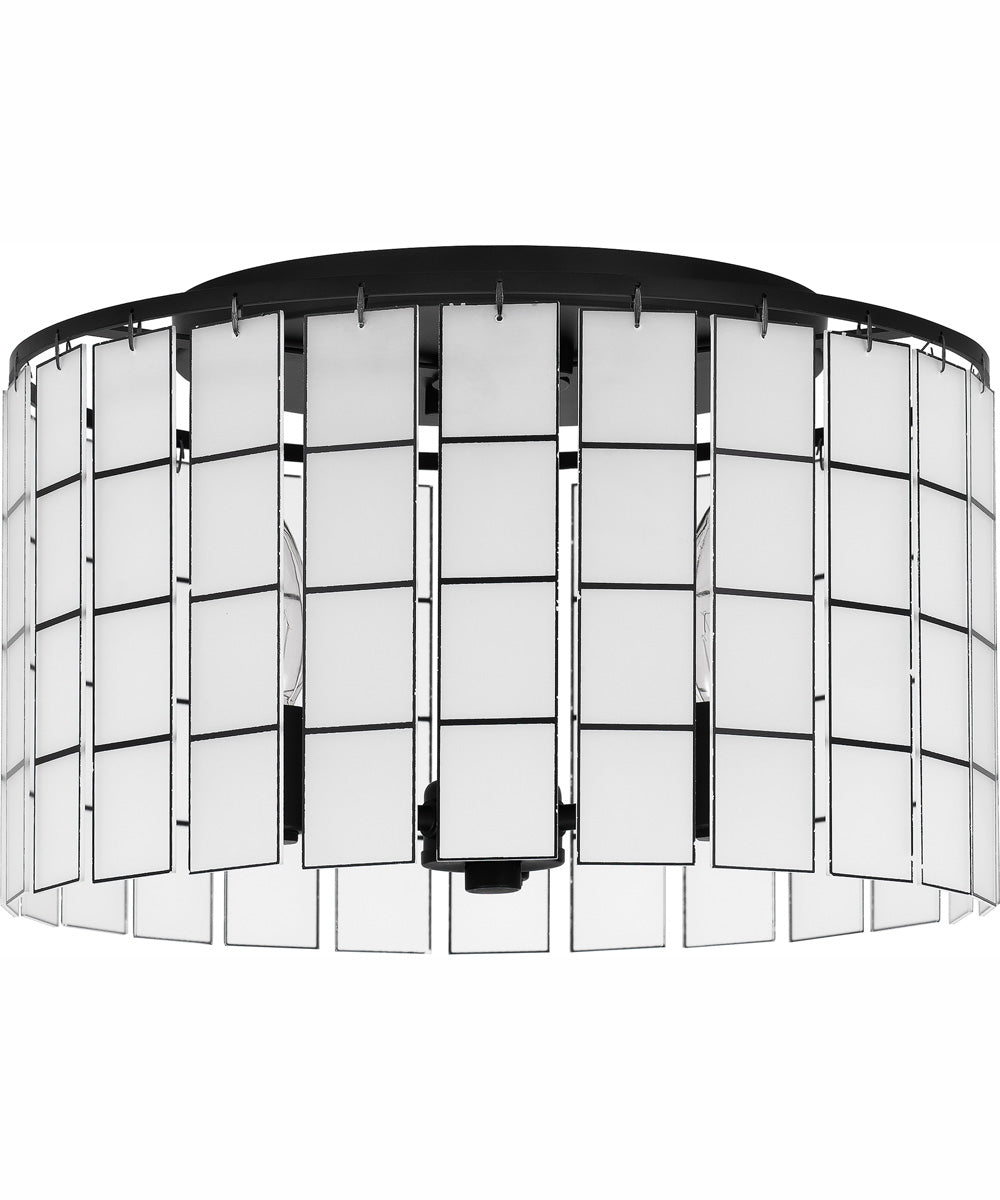 Seigler Medium 3-light Semi Flush Mount Matte Black