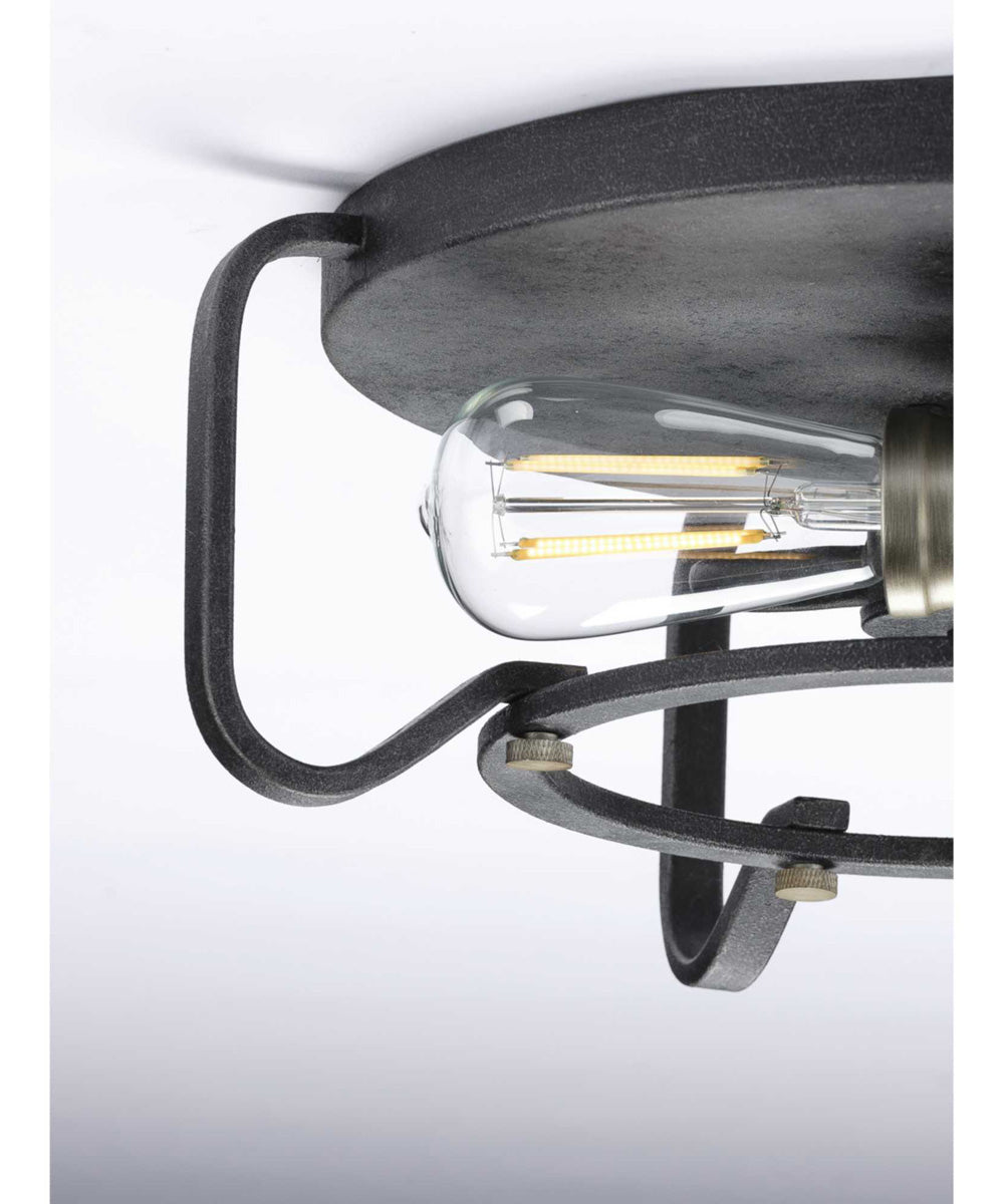 Foster 16" 2-Light Flush Mount Gilded Iron