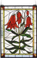 24"H x 16"W Trumpet Lily Stained Glass Window
