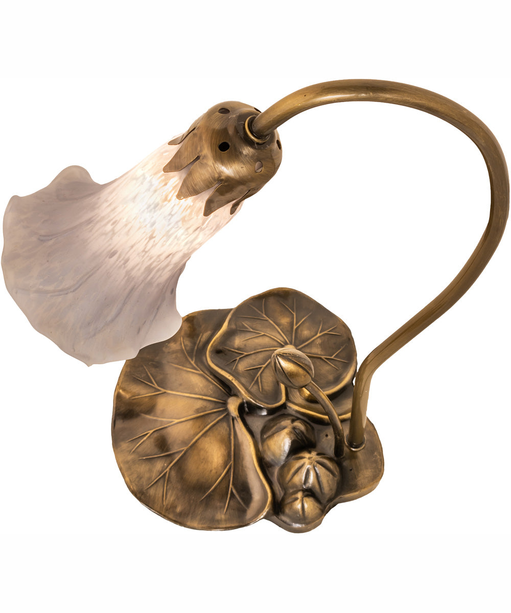 16" High Gray Tiffany Pond Lily Accent Lamp