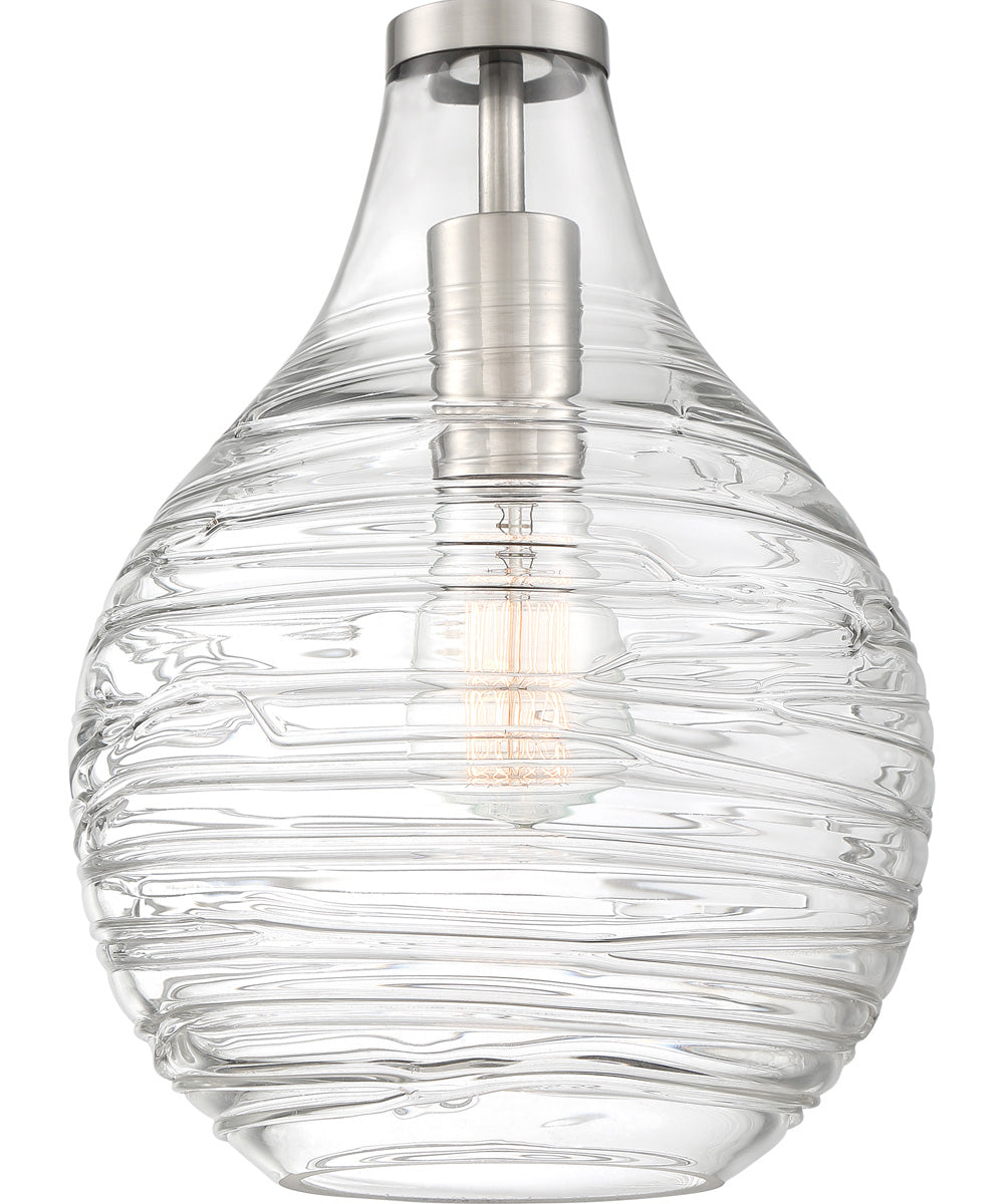 Genie 1-light Semi Flush Mount Brushed Nickel