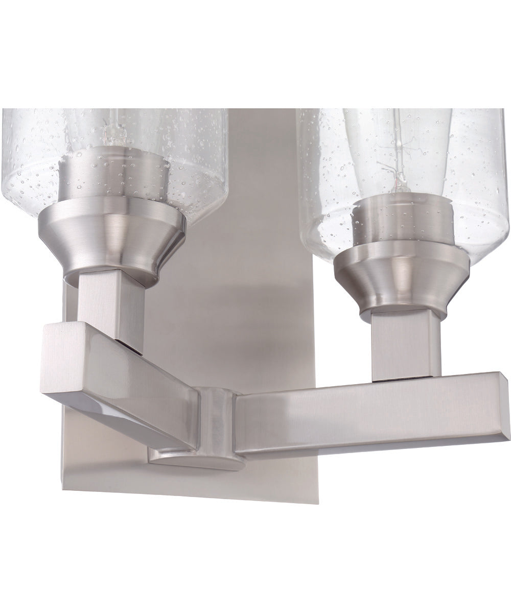 Chicago 2-Light Wall Sconce Brushed Polished Nickel