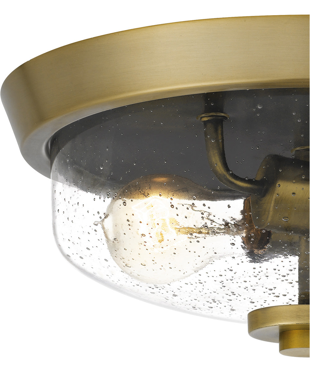 Radius 2-light Flush Mount Aged Brass
