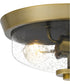 Radius 2-light Flush Mount Aged Brass