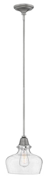 10"W Academy 1-Light Pendant in English Nickel