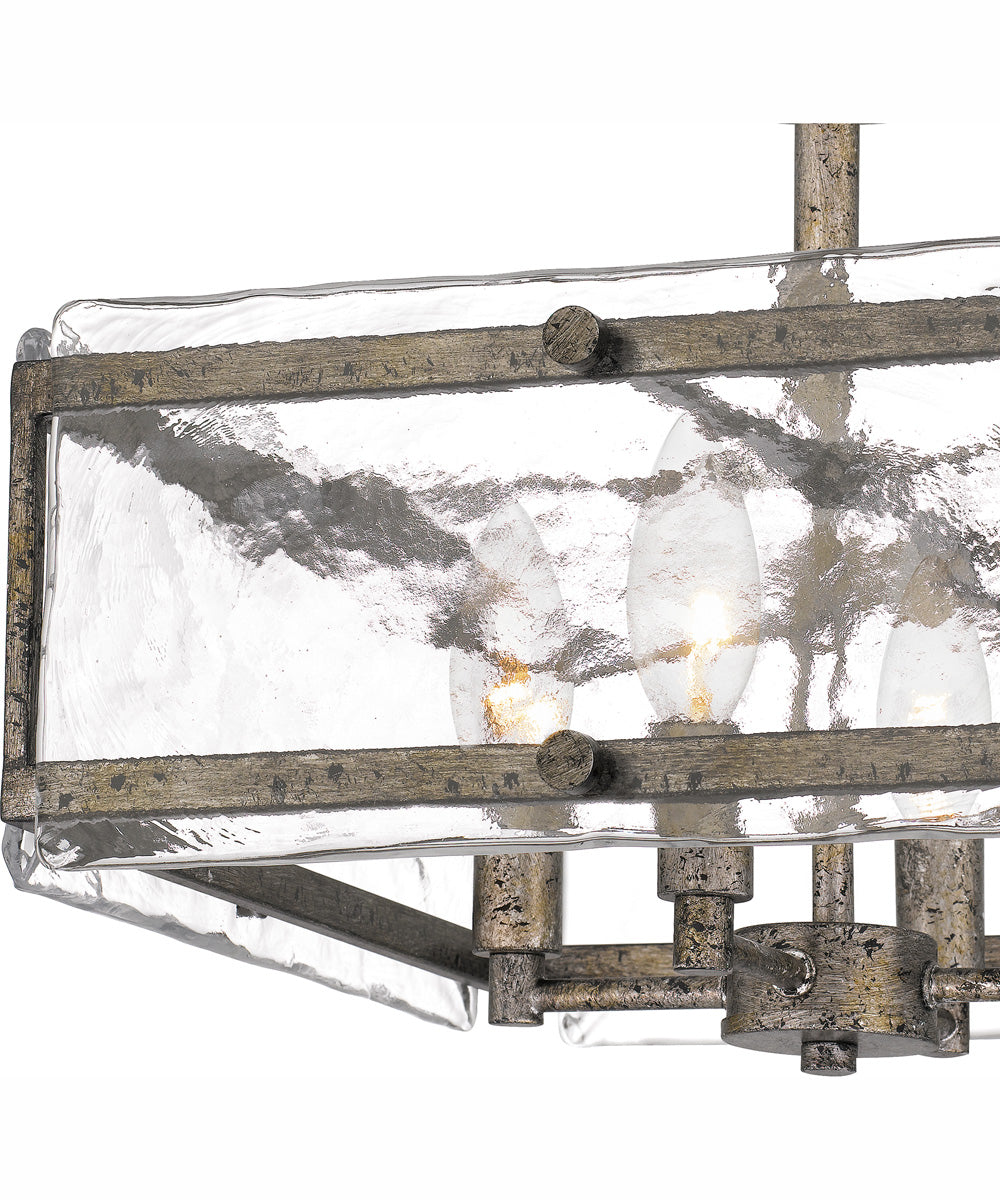 Quoizel Semi-Flush Mount Medium 4-light Semi Flush Mount Mottled Silver