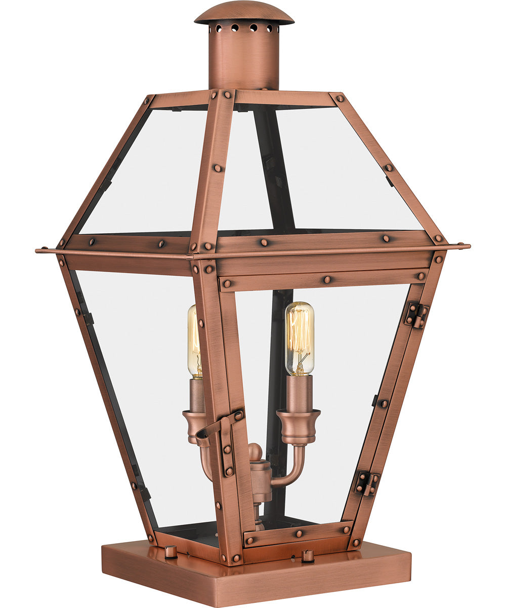 Rue De Royal 2-light Outdoor Post Light Aged Copper