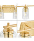 Adley 6-Light New Traditional Clear Glass Bath Vanity Light Satin Brass