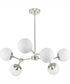 Haas 6-Light Mid-Century Modern Chandelier Brushed Nickel
