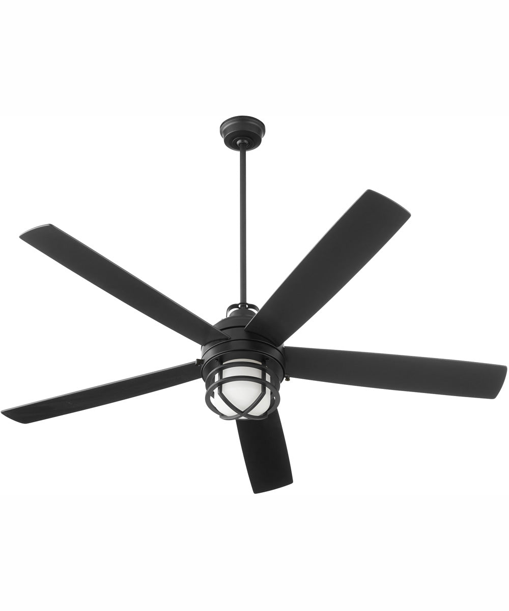 64" Niles 1-light LED Patio Indoor/Outdoor Ceiling Fan Matte Black