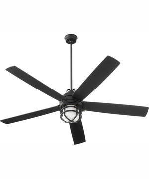 64" Niles 1-light LED Patio Indoor/Outdoor Ceiling Fan Matte Black