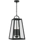 Leighton 4-Light Outdoor Hanging-Lantern Rain or Shine - Black
