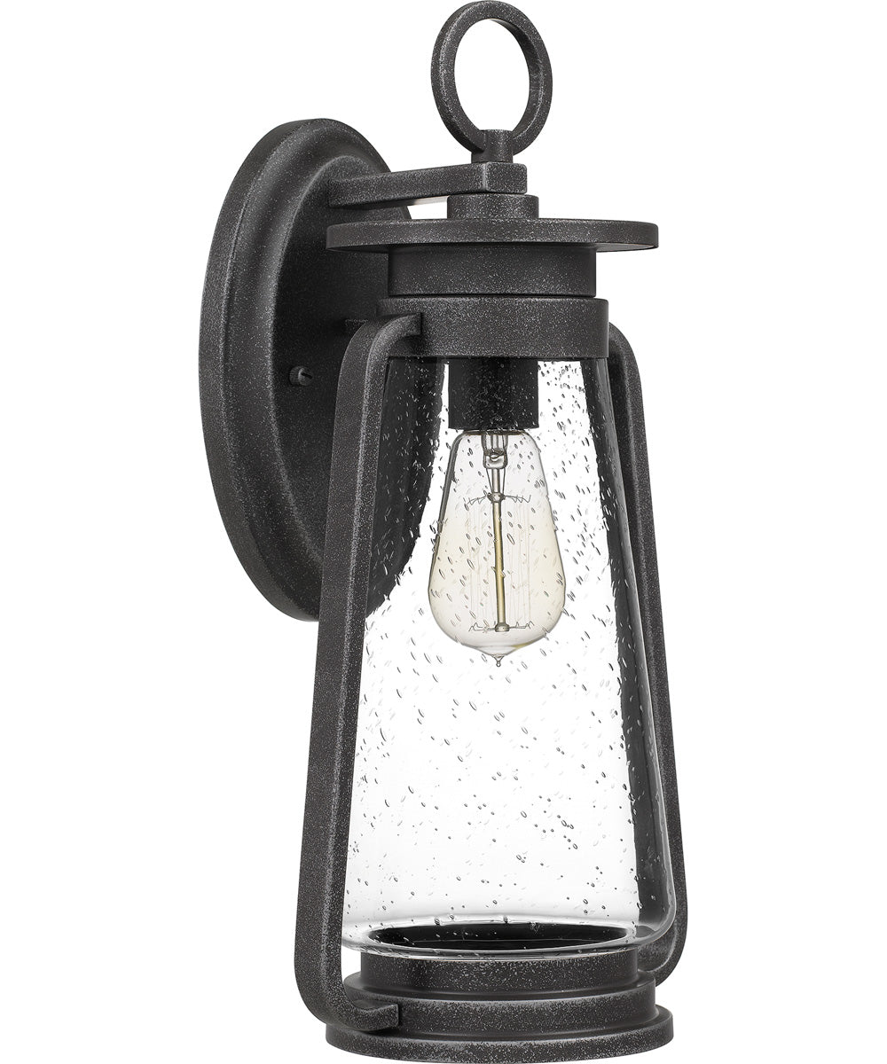 Sutton Large 1-light Outdoor Wall Light Speckled Black