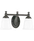 Victorian 2-Light White Opal Glass Farmhouse Bath Vanity Light Venetian Bronze