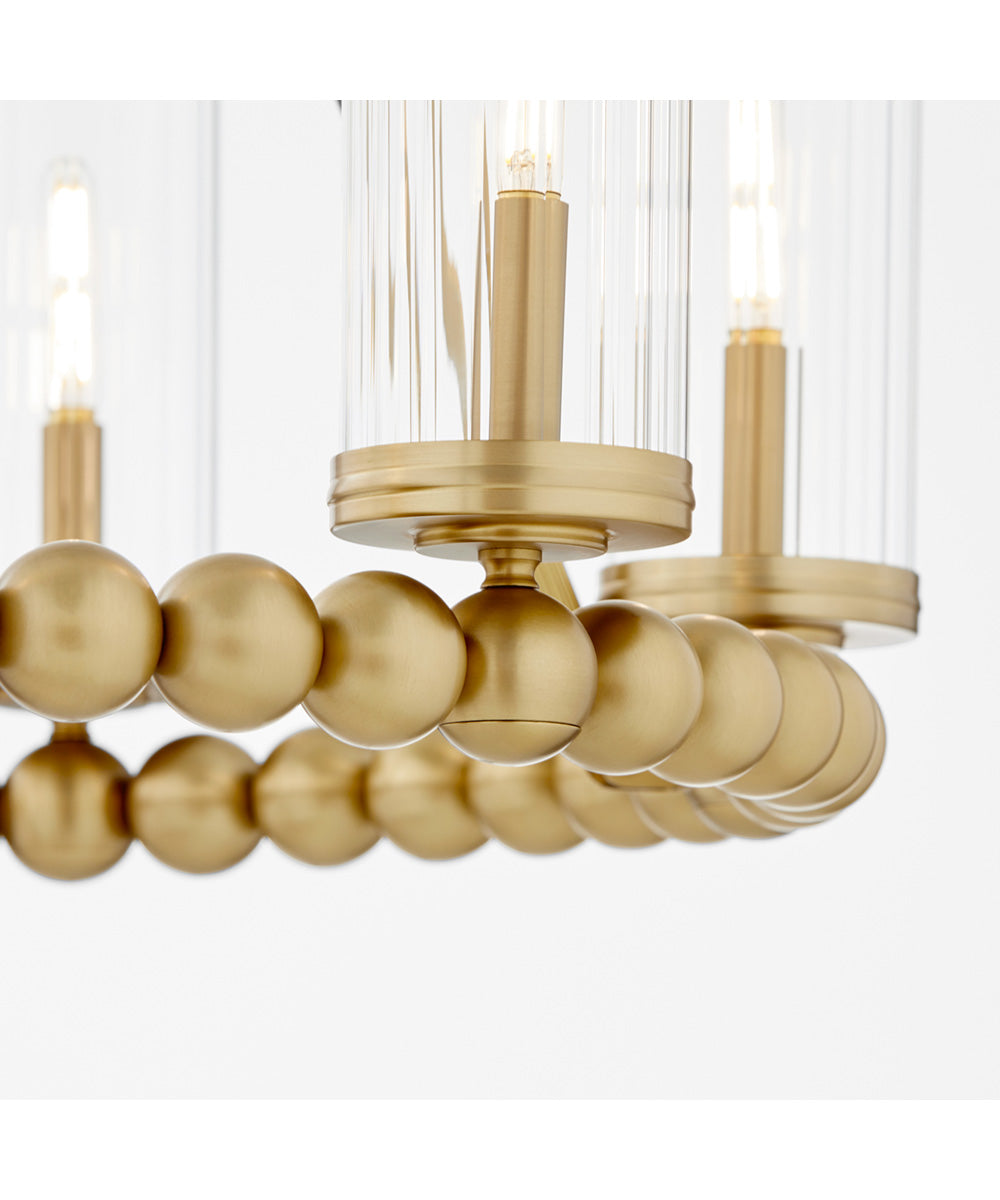 Tamara Day's Lee Boulevard 6-light Chandelier Aged Brass