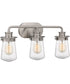 Lewiston Large 3-light Bath Light Brushed Nickel
