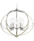 Evoke 5-Light Clear Glass Luxe Chandelier Light Polished Nickel