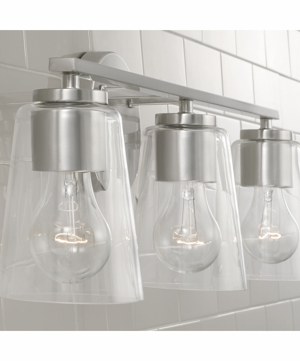 Portman 3-Light Vanity Brushed Nickel