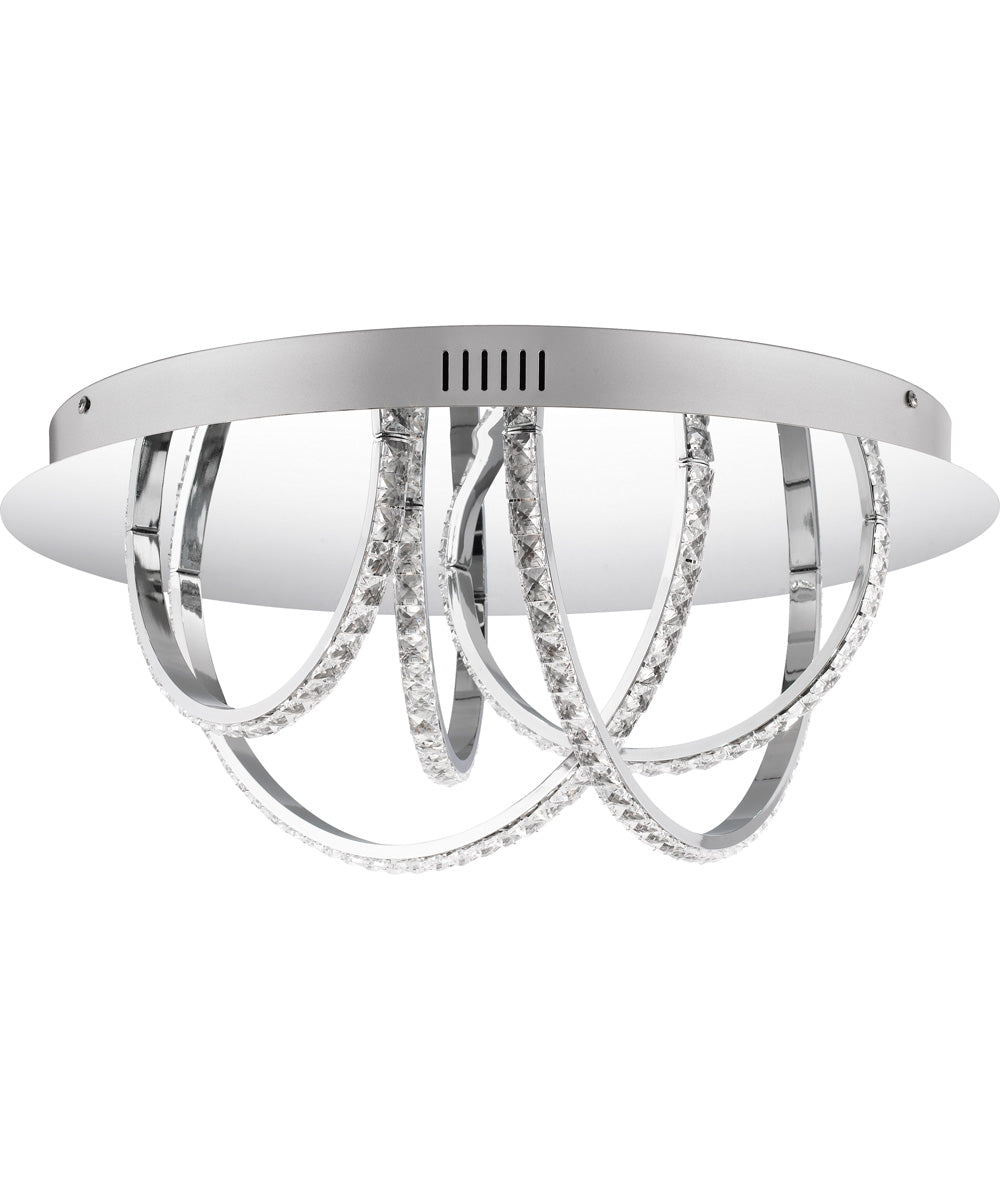 Diamond  Flush Mount Polished Chrome