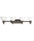Madison 4-Light Etched Glass Traditional Bath Vanity Light Antique Bronze